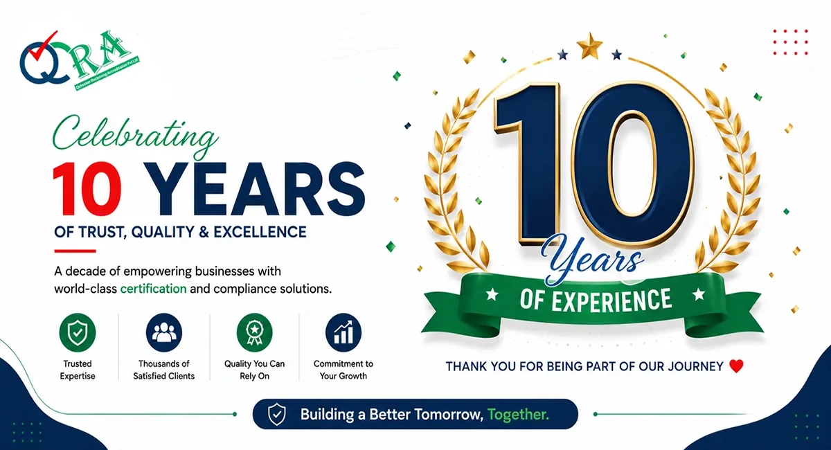 QRA Certification 10 years anniversary banner