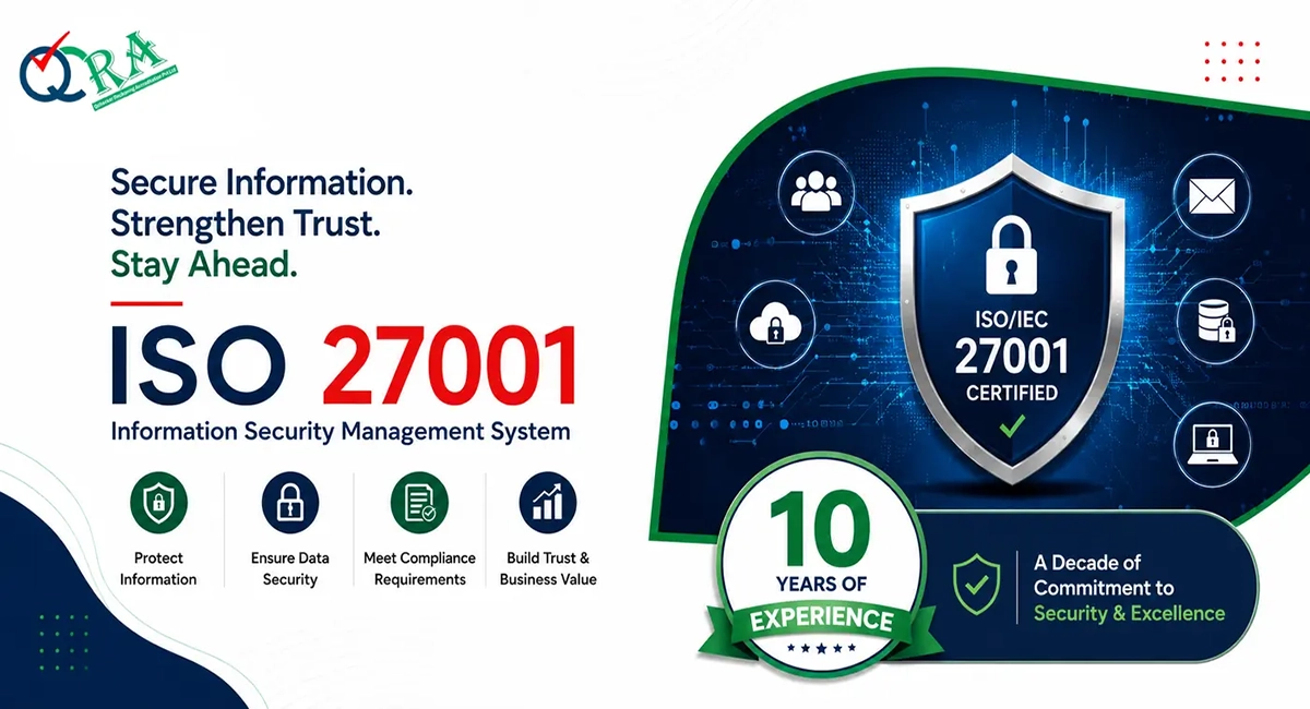 QRA Certification ISO 27001 information security management banner
